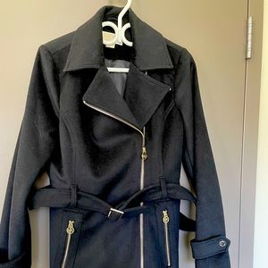 MK wool trench style black jacket only worn once